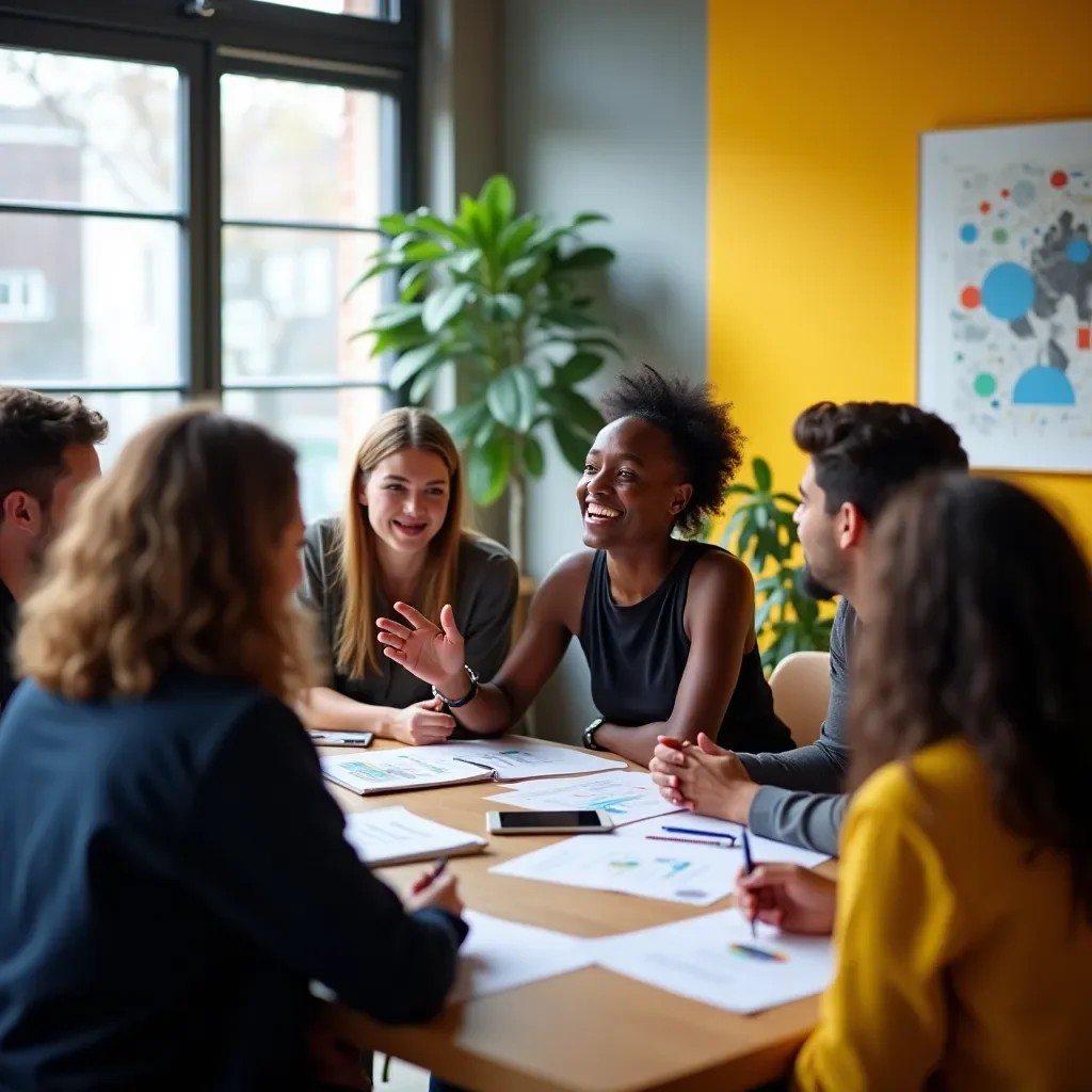 Creative team brainstorming